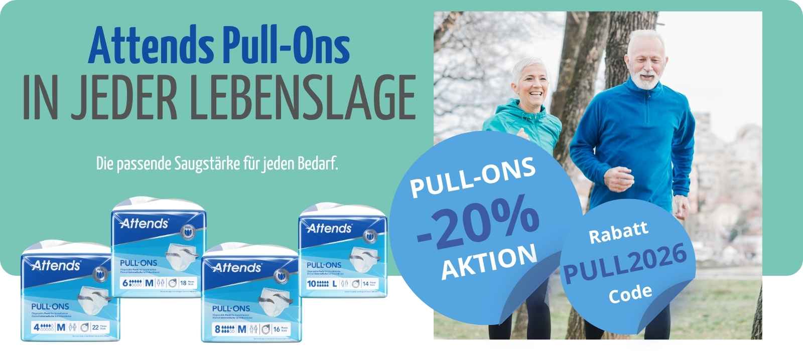 Banner Pflege Shop Homepage