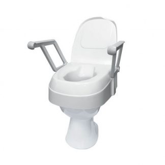 Toilettensitzerhöhung höhenverstellbar mit Armlehne und Deckel