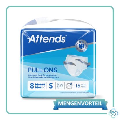 Attends Pull-Ons 8 Einmalhosen, Mengenvorteil