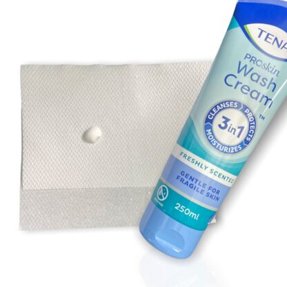 tena soft wipes mit Tena wash cream