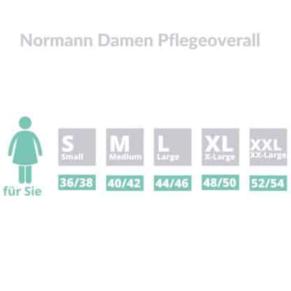 Normann Damen Pflegeoverall grössen