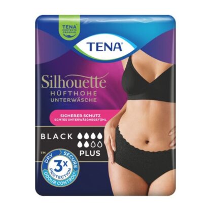 Tena silhouette black large plus