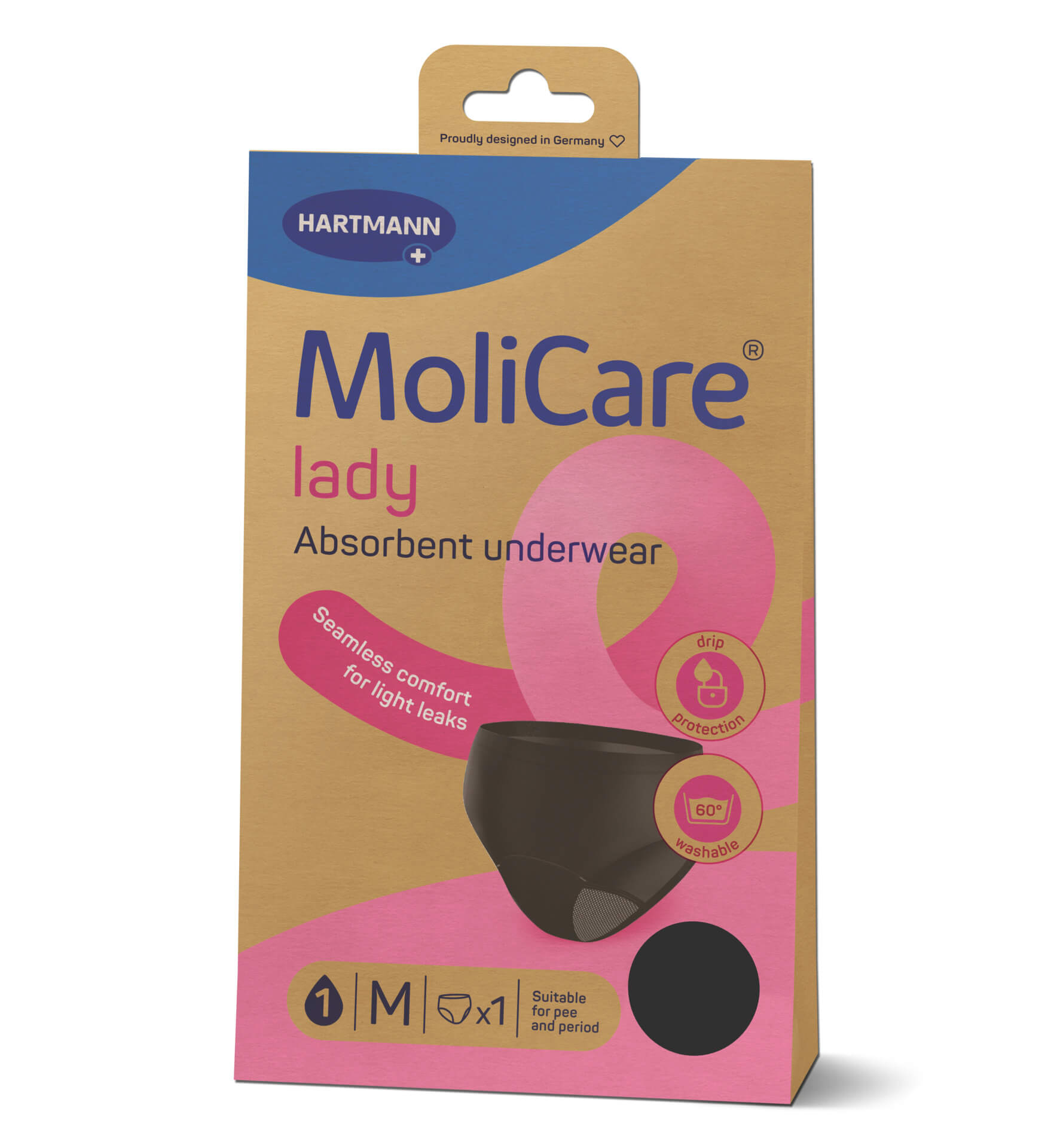 Packshot-angle-MoliCare-Lady-Absorbent-underwear-1D-Size-M-1-pc
